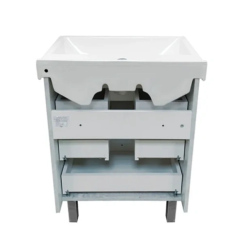 Тумба с раковиной Comforty Никосия-60Н 00004142203 дуб белый раковина Fest 60 F01 Тумба с раковиной Comforty Никосия-60Н 00004142203 дуб белый раковина Fest 60 F01