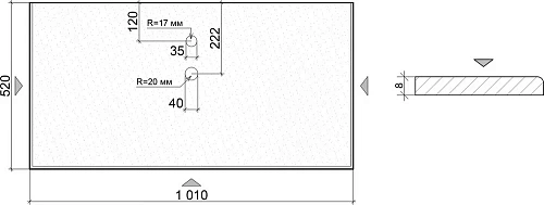 Столешница Boheme стекло 100см прямая БЕЛАЯ 853-100-WH Столешница Boheme стекло 100см прямая БЕЛАЯ 853-100-WH