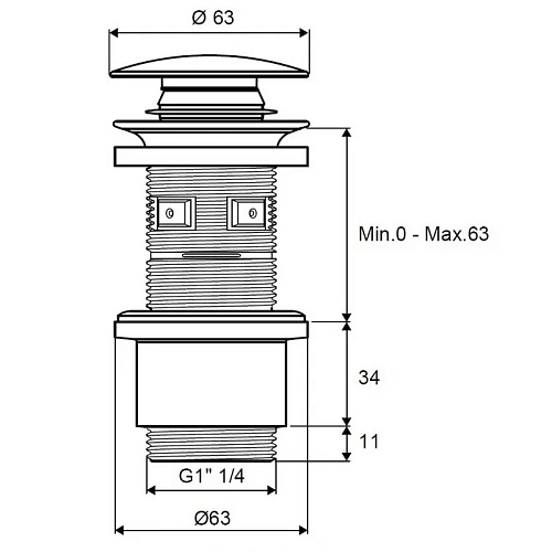 Донный клапан EXCELLENT хром ARIN.1485.01CR Донный клапан EXCELLENT хром ARIN.1485.01CR