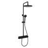 Душевая система SANCOS Teo SC11002MB c термостатом, встроенным изливом, с регулировкой по высоте, черный матовый