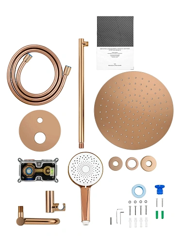 Душевая система Wonzon & Woghand TOR встраиваемая, розовое золото (WW-88939073-RG) Душевая система Wonzon & Woghand TOR встраиваемая, розовое золото (WW-88939073-RG)