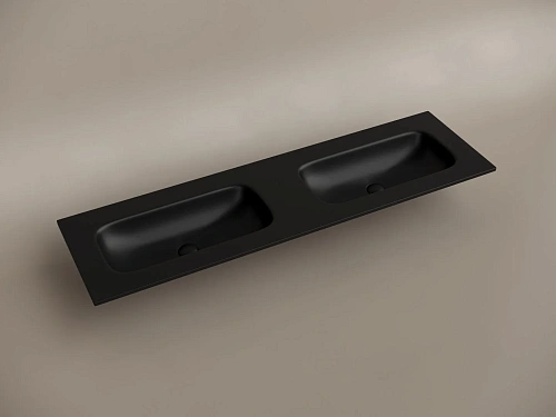 Раковина Ceramica Nova Grace CN7023MBwx мебельная 1610x457x137 с двумя чашами без отверстий под смеситель черный матовый Раковина Ceramica Nova Grace CN7023MBwx мебельная 1610x457x137 с двумя чашами без отверстий под смеситель черный матовый