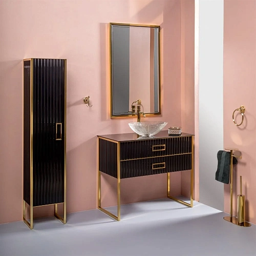 Столешница Boheme стекло 100см прямая BLACK 853-100-B Столешница Boheme стекло 100см прямая BLACK 853-100-B