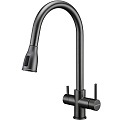 Смеситель для кухни Paulmark Lange вороненая сталь La214212-GM Смеситель для кухни Paulmark Lange вороненая сталь La214212-GM