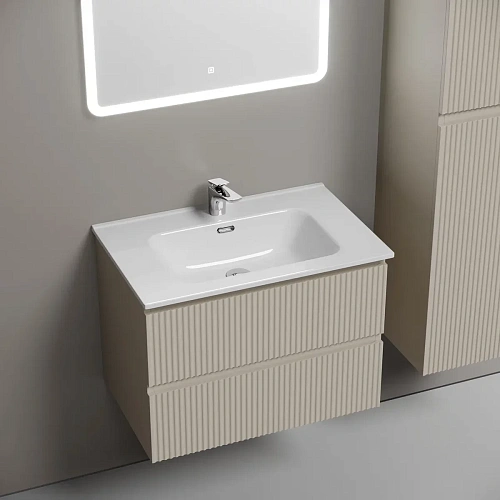 Тумба под раковину Sancos Snob R SNR70CE 690х445х500 Beige Soft, подвесная Тумба под раковину Sancos Snob R SNR70CE 690х445х500 Beige Soft, подвесная