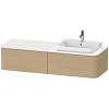 Картинка анонса товара «тумба под раковину duravit happy d.2 plus hp4934r7171 подвесная 160 см средиземноморский дуб»