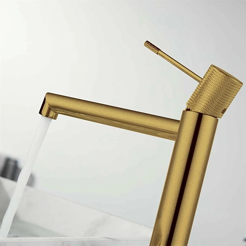 Смеситель для раковины Vincea Desire VBF-1D2BG брашированное золото Смеситель для раковины Vincea Desire VBF-1D2BG брашированное золото