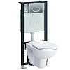 Картинка анонса товара «комплект унитаза с инсталляцией vitra normus 9773b003-7202 сиденье микролифт, клавиша смыва хром»