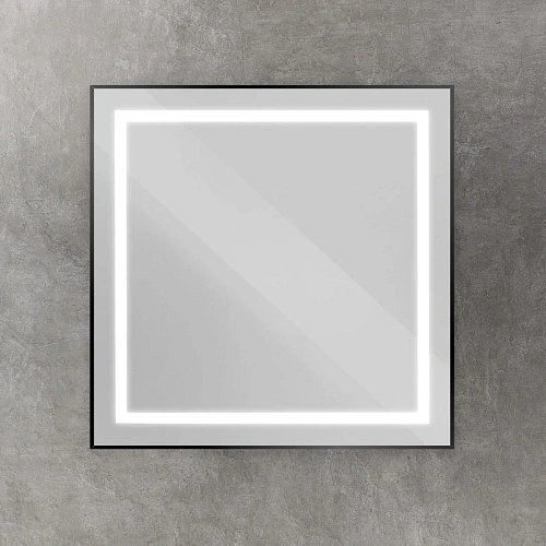 Зеркало BelBagno SPC-KRAFT-800-800-SENS-NERO 800x800x32 мм с подсветкой и сенсорным выключателем Зеркало BelBagno SPC-KRAFT-800-800-SENS-NERO 800x800x32 мм с подсветкой и сенсорным выключателем