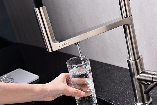 Смеситель для кухни Paulmark TORNADO брашированная сталь To213402-BS Смеситель для кухни Paulmark TORNADO брашированная сталь To213402-BS