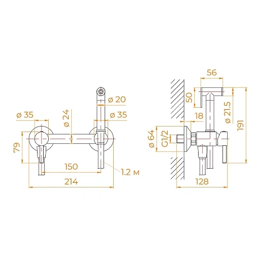 Гигиенический душ RGW Shower Panels SP-215 хром Гигиенический душ RGW Shower Panels SP-215 хром
