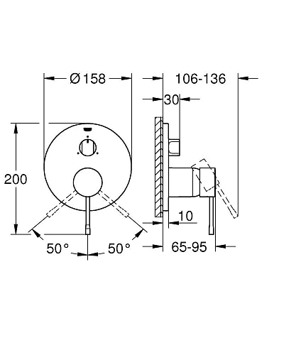 Смеситель для ванны GROHE Essence с переключателем на 3 положения, теплый закат, глянец (24092DA1) в Смеситель для ванны GROHE Essence с переключателем на 3 положения, теплый закат, глянец (24092DA1) в