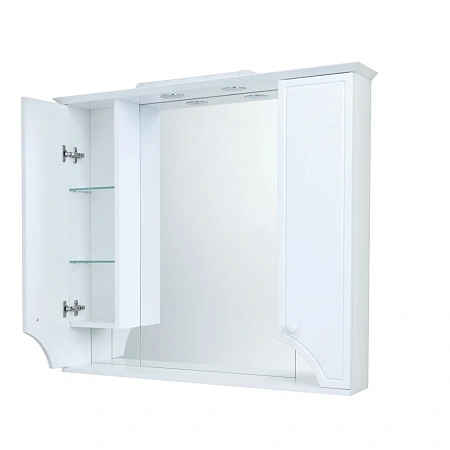 Зеркальный шкаф Aquaton Элен 95 белый 1A218602EN010 Зеркальный шкаф Aquaton Элен 95 белый 1A218602EN010