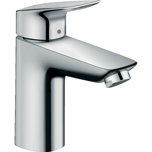 Смеситель для раковины Hansgrohe 100, с металлическим сливным гарнитуром 71171000, хром Смеситель для раковины Hansgrohe 100, с металлическим сливным гарнитуром 71171000, хром