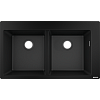 Картинка анонса товара «кухонная мойка hansgrohe s51 s510-f770 370/370 43316170, черный графит встраиваемая»
