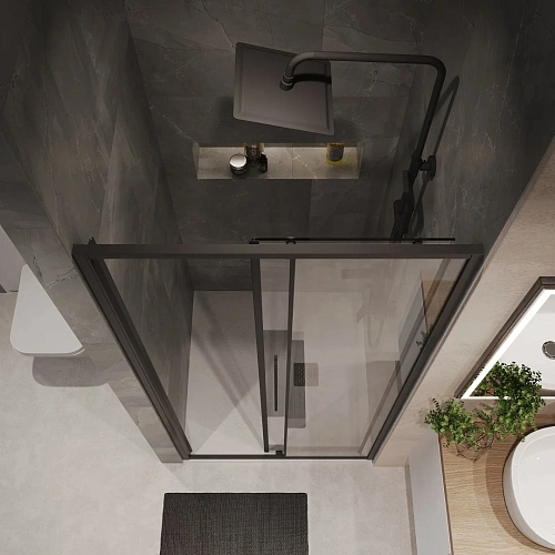 Душевая дверь Niagara Nova NG-84-10AB (100x195) черный матовый, стекло прозрачное Душевая дверь Niagara Nova NG-84-10AB (100x195) черный матовый, стекло прозрачное