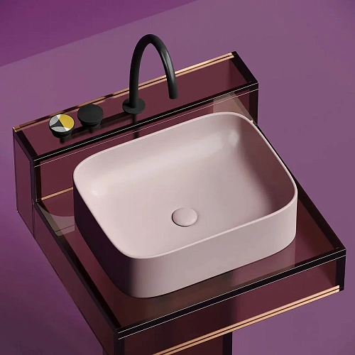 Раковина Ceramica Nova ELEMENT CN6052MP Розовый матовый накладная Раковина Ceramica Nova ELEMENT CN6052MP Розовый матовый накладная