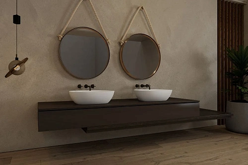 Раковина ABBER Stein AS2636 накладная, белая матовая Раковина ABBER Stein AS2636 накладная, белая матовая