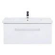 Тумба под раковину DREJA BIG INN, 100 см, подвесная, 1 ящик + выдвижной внутренний ящик, белый гляне 77.0205W Тумба под раковину DREJA BIG INN, 100 см, подвесная, 1 ящик + выдвижной внутренний ящик, белый гляне 77.0205W