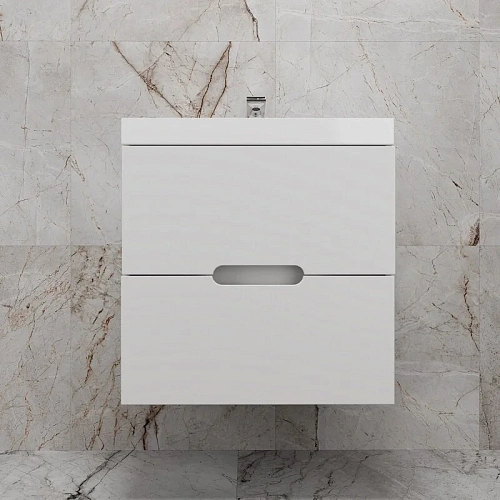 Тумба под раковину Style Line Матис 60 см ЛС-00002444 подвесная, белый матовый Тумба под раковину Style Line Матис 60 см ЛС-00002444 подвесная, белый матовый
