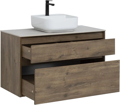 Тумба под раковину Aquanet Nova Lite 100 дуб рустикальный (2 ящика) 00249521 Тумба под раковину Aquanet Nova Lite 100 дуб рустикальный (2 ящика) 00249521