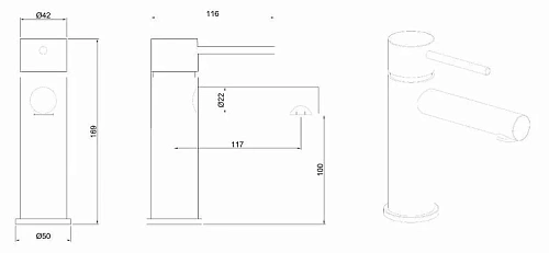 Смеситель для раковины Allen Brau Glotity 5.51001-00 Хром Смеситель для раковины Allen Brau Glotity 5.51001-00 Хром