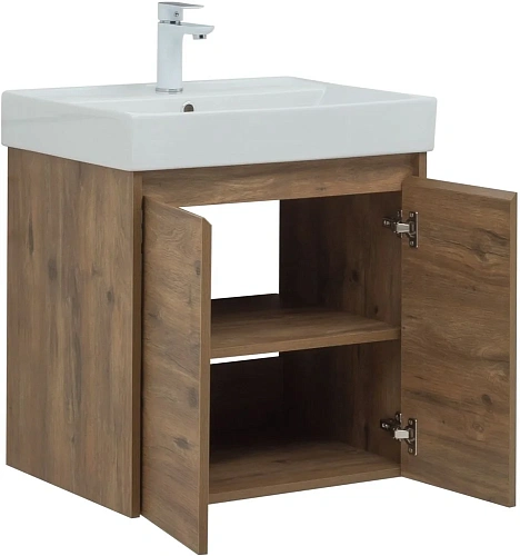 Тумба под раковину Aquanet Nova Lite 60 дуб рустикальный (2 дверцы) 00298849 Тумба под раковину Aquanet Nova Lite 60 дуб рустикальный (2 дверцы) 00298849