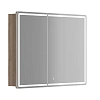 Картинка анонса товара «зеркальный шкаф sancos mirror mi100eg 990x150х740 мм, с led подсветкой, дуб галифакс натуральный»
