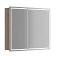 Картинка анонса товара «зеркальный шкаф sancos mirror mi100eg 990x150х740 мм, с led подсветкой, дуб галифакс натуральный»