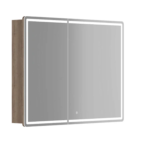 Зеркальный шкаф Sancos Mirror MI100EG 990x150х740 мм, с LED подсветкой, дуб галифакс натуральный Зеркальный шкаф Sancos Mirror MI100EG 990x150х740 мм, с LED подсветкой, дуб галифакс натуральный