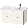 Тумба под раковину Duravit XVIU XV41380B122 подвесная 101 см белая глянцевый Тумба под раковину Duravit XVIU XV41380B122 подвесная 101 см белая глянцевый