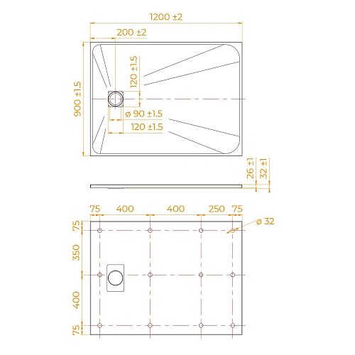 Душевой поддон RGW TSS-W 900x1200 мм 553502912-01 прямоугольный Душевой поддон RGW TSS-W 900x1200 мм 553502912-01 прямоугольный