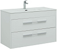 Тумба под раковину Aquanet Августа 100 белый (ручка хром) 00277509 Тумба под раковину Aquanet Августа 100 белый (ручка хром) 00277509