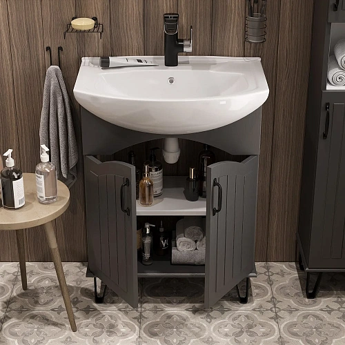 Комплект мебели DIWO Сочи 65 антрацит 574212 Комплект мебели DIWO Сочи 65 антрацит 574212