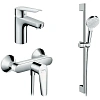 Комплект смесителей Hansgrohe Logis E SetLogisE70B 71177000+71610000+26532400 с душевым гарнитуром Комплект смесителей Hansgrohe Logis E SetLogisE70B 71177000+71610000+26532400 с душевым гарнитуром