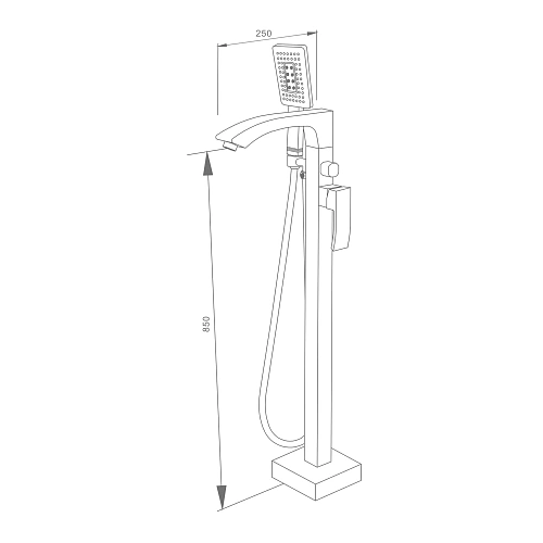 Смеситель для ванны Raglo R01.33 напольный, хром Смеситель для ванны Raglo R01.33 напольный, хром