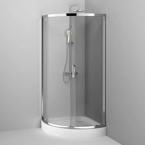 Душевой уголок AM.PM Like W83G-315-090CT Slide 90x90, стекло прозрачное, профиль хром Душевой уголок AM.PM Like W83G-315-090CT Slide 90x90, стекло прозрачное, профиль хром