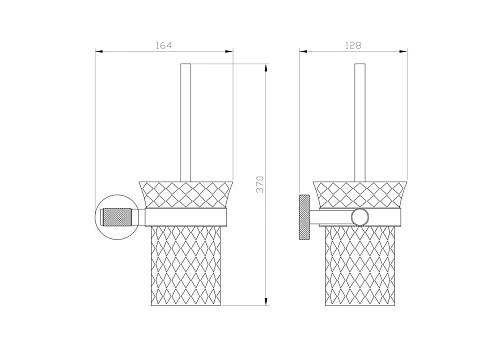 Ершик для унитаза Wonzon & Woghand черный/золото (WW-9229) Ершик для унитаза Wonzon & Woghand черный/золото (WW-9229)