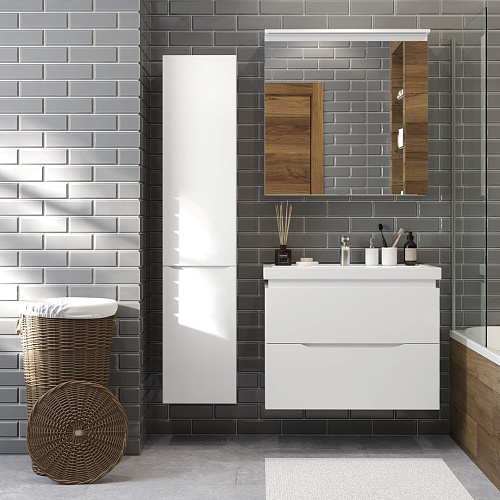 Зеркальный шкаф BRIZ Сити 28-80 232 02-28080-00 00 БЕЛ белый Зеркальный шкаф BRIZ Сити 28-80 232 02-28080-00 00 БЕЛ белый