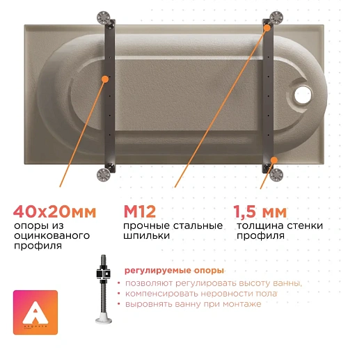 Акриловая ванна Radomir Виктория лайт 150х70 Ангосто 1-01-0-0-8-257 Акриловая ванна Radomir Виктория лайт 150х70 Ангосто 1-01-0-0-8-257