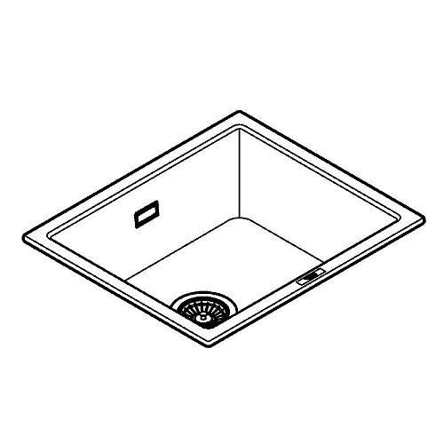 Кухонная мойка GROHE K700U с одной чашей, 533 x 457 мм, черный гранит (31654AP0) Кухонная мойка GROHE K700U с одной чашей, 533 x 457 мм, черный гранит (31654AP0)