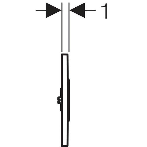 Клавиша смыва Geberit HyTronic Sigma 10 116.035.SN.1 для бесконтактного смыва Клавиша смыва Geberit HyTronic Sigma 10 116.035.SN.1 для бесконтактного смыва
