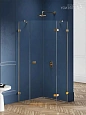 Душевой уголок NEW TRENDY AVEXA GOLD BRUSHED R 80x80x200 EXK-3852 брашированное золото Душевой уголок NEW TRENDY AVEXA GOLD BRUSHED R 80x80x200 EXK-3852 брашированное золото