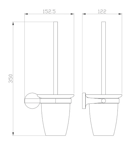 Ершик для унитаза Wonzon & Woghand хром (WW-6529) Ершик для унитаза Wonzon & Woghand хром (WW-6529)