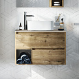 Тумба с раковиной STWORKI Карлстад 75 дуб рустикальный, простоун беж, с отверстием для смесителя в с 425257 Тумба с раковиной STWORKI Карлстад 75 дуб рустикальный, простоун беж, с отверстием для смесителя в с 425257