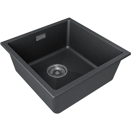 Кухонная мойка Paulmark LUMI 45UNI LU45-BL, черный, 455х460 Кухонная мойка Paulmark LUMI 45UNI LU45-BL, черный, 455х460
