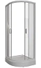 Душевой уголок Radomir Берген RD 90х90 1-03-1-0-0-3500 радиальный, стекло прозрачное, поддон с каркасом и сифоном хром, профиль белый Душевой уголок Radomir Берген RD 90х90 1-03-1-0-0-3500 радиальный, стекло прозрачное, поддон с каркасом и сифоном хром, профиль белый
