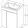 Тумба под раковину Aquanet Практика 50 маренго 00330452 напольная/подвесная Тумба под раковину Aquanet Практика 50 маренго 00330452 напольная/подвесная