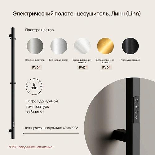 Полотенцесушитель электрический SANCOS Linn 150x3 SC13002GG I-образный вороненая сталь Полотенцесушитель электрический SANCOS Linn 150x3 SC13002GG I-образный вороненая сталь