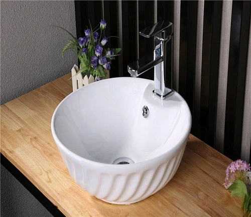 Раковина CeramaLux 9074 накладная, белый Раковина CeramaLux 9074 накладная, белый